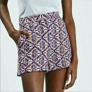 💜💕Topshop Embroider Tile🤍Print Jacquard Shorts!